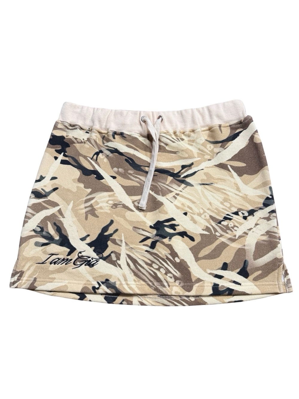 I.AM.GIA Beige Camo Mini Skirt